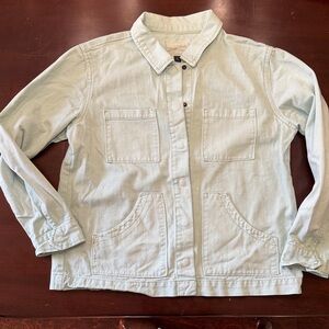 Light Sage Blue Denim Jacket